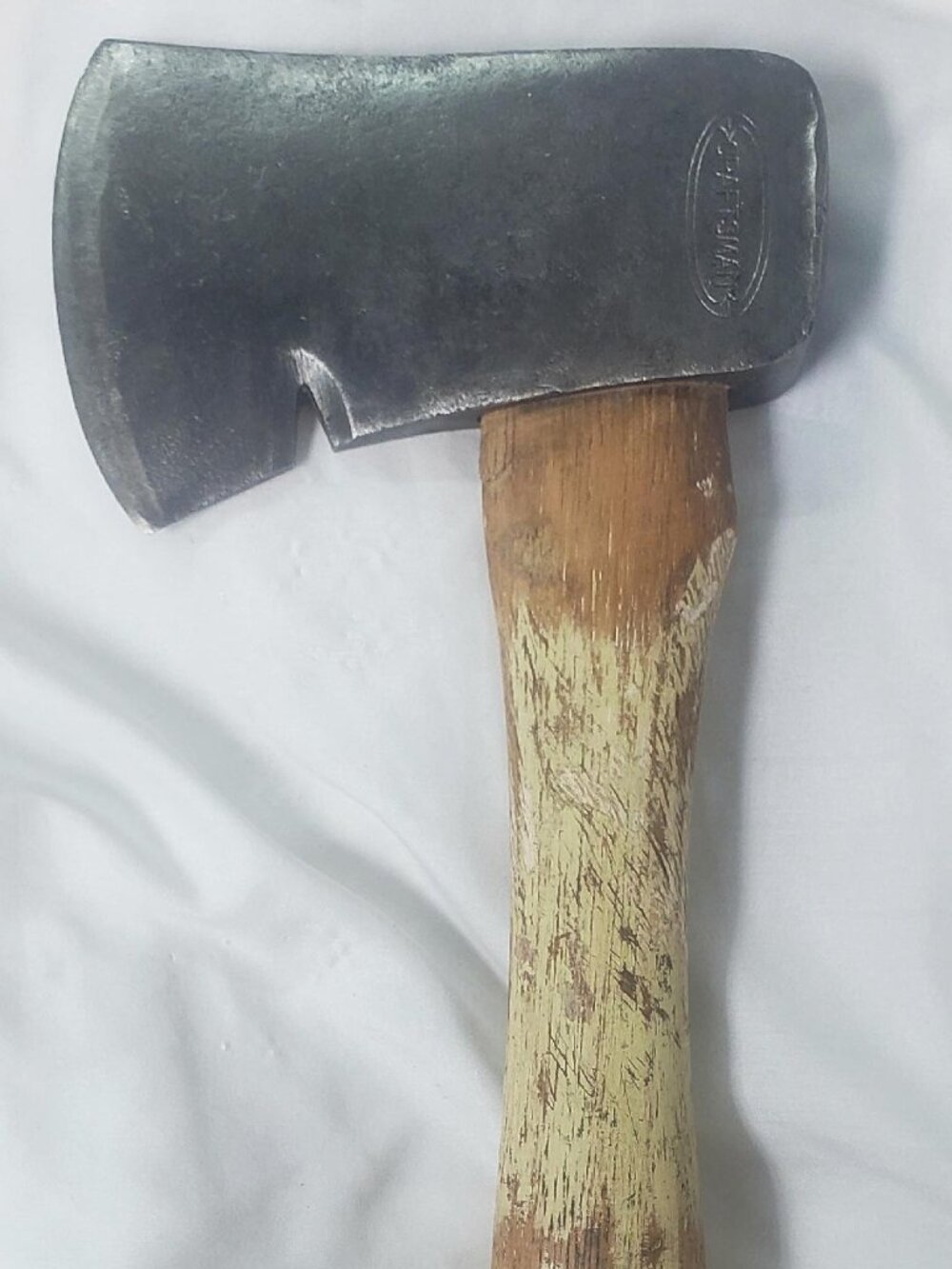 VINTAGE CRAFTMAN DOUBLE OVAL LOGO HATCHET AXE CARPENTRY MADE IN USA 14"